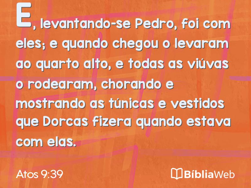 Atos 9:39 em imagem para compartilhar