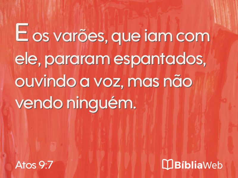 Atos 9:7 em imagem para compartilhar
