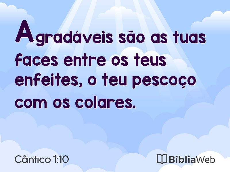 Cântico 1:10 em imagem para compartilhar