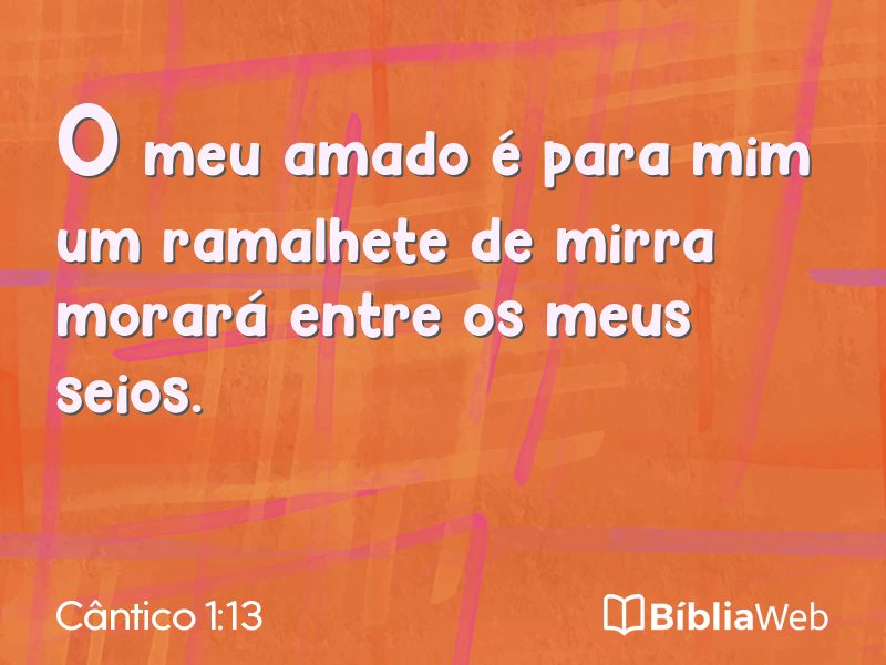 Cântico 1:13 em imagem para compartilhar