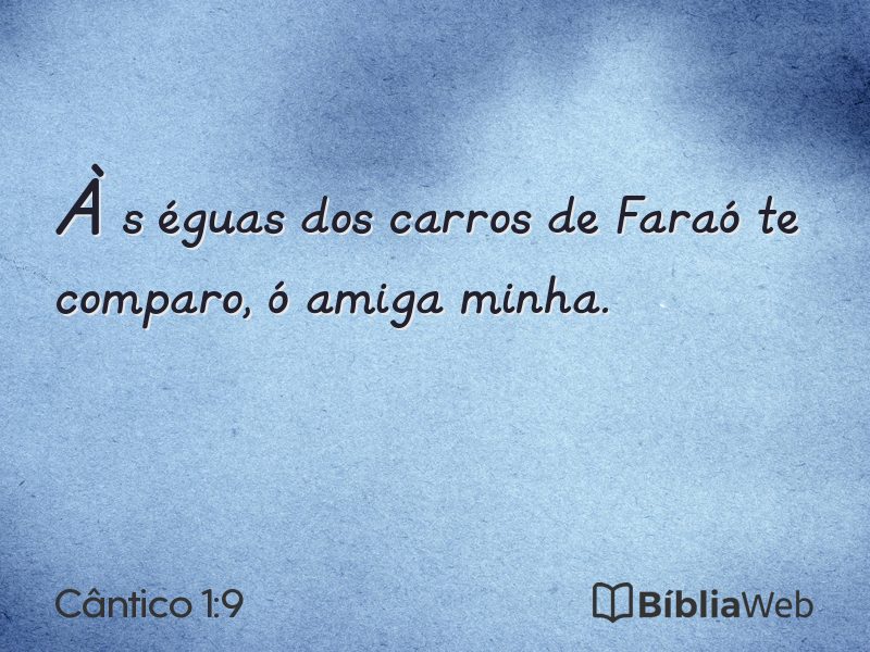 Cântico 1:9 em imagem para compartilhar