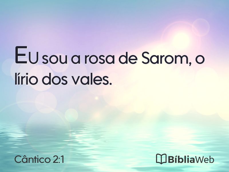Cântico 2:1 em imagem para compartilhar