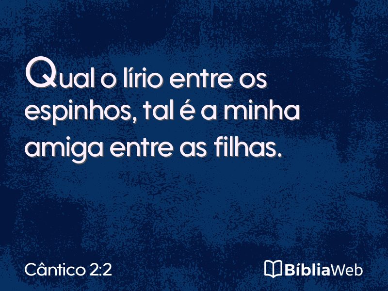 Cântico 2:2 em imagem para compartilhar