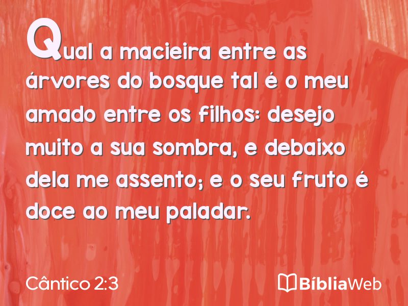 Cântico 2:3 em imagem para compartilhar