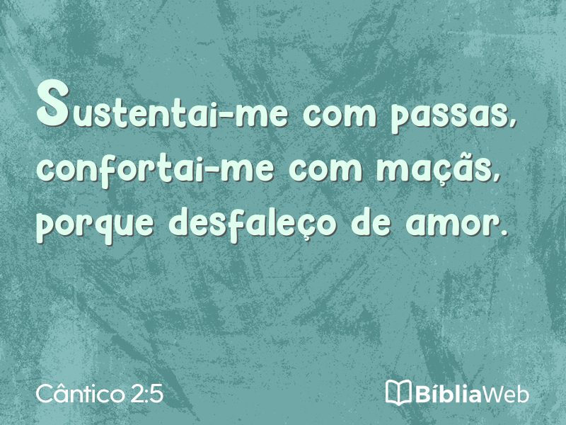 Cântico 2:5 em imagem para compartilhar