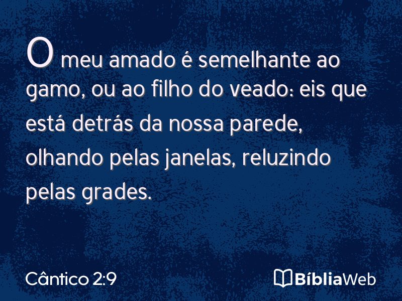 Cântico 2:9 em imagem para compartilhar