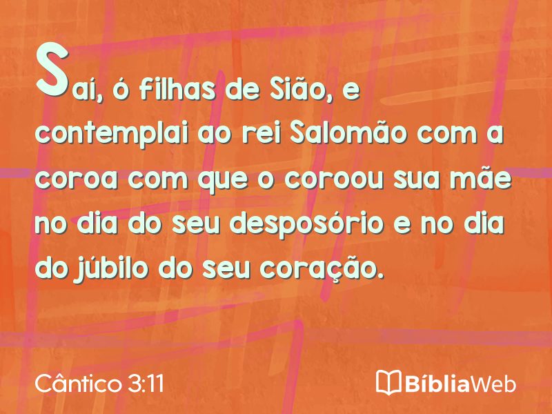 Cântico 3:11 em imagem para compartilhar