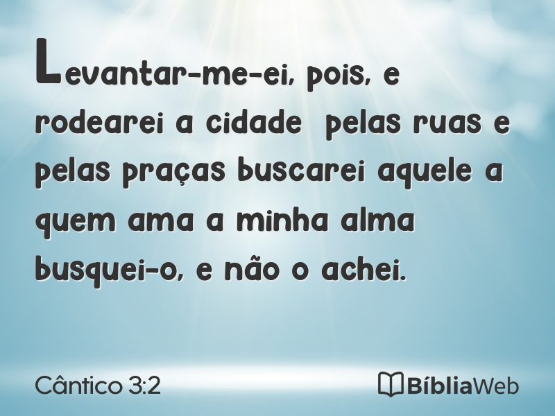 Cântico 3:2 em imagem para compartilhar