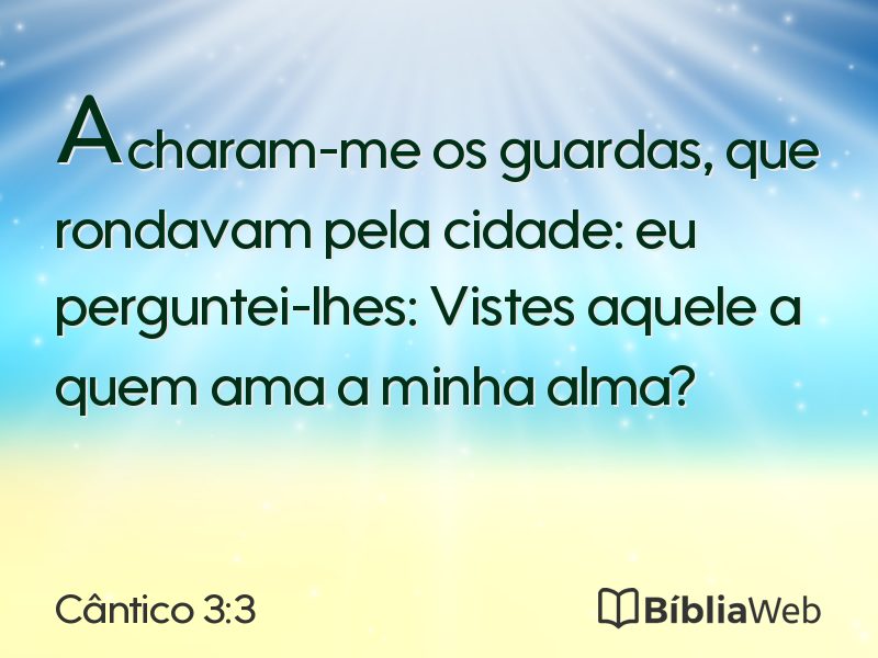 Cântico 3:3 em imagem para compartilhar