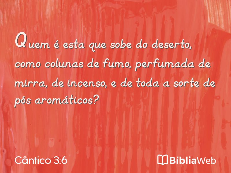 Cântico 3:6 em imagem para compartilhar