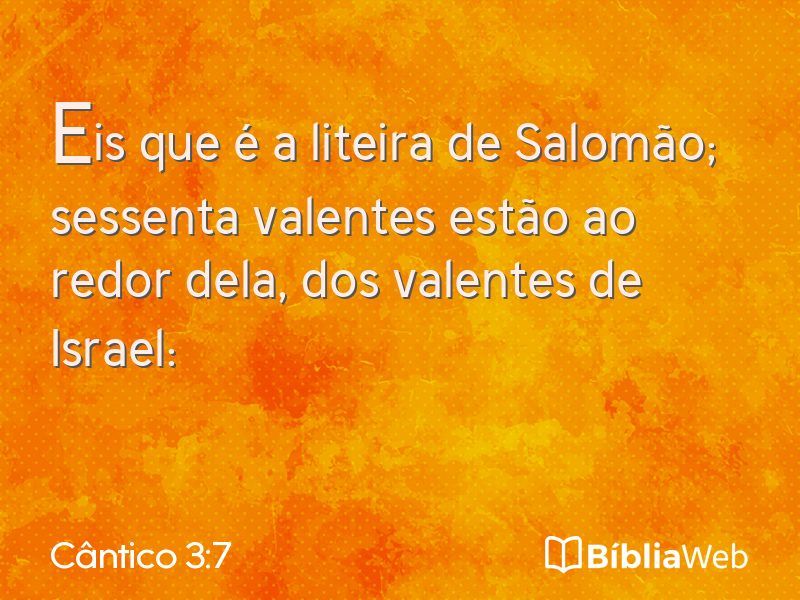 Cântico 3:7 em imagem para compartilhar