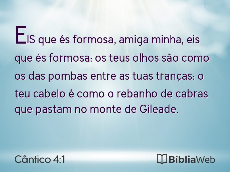 Cântico 4:1 em imagem para compartilhar