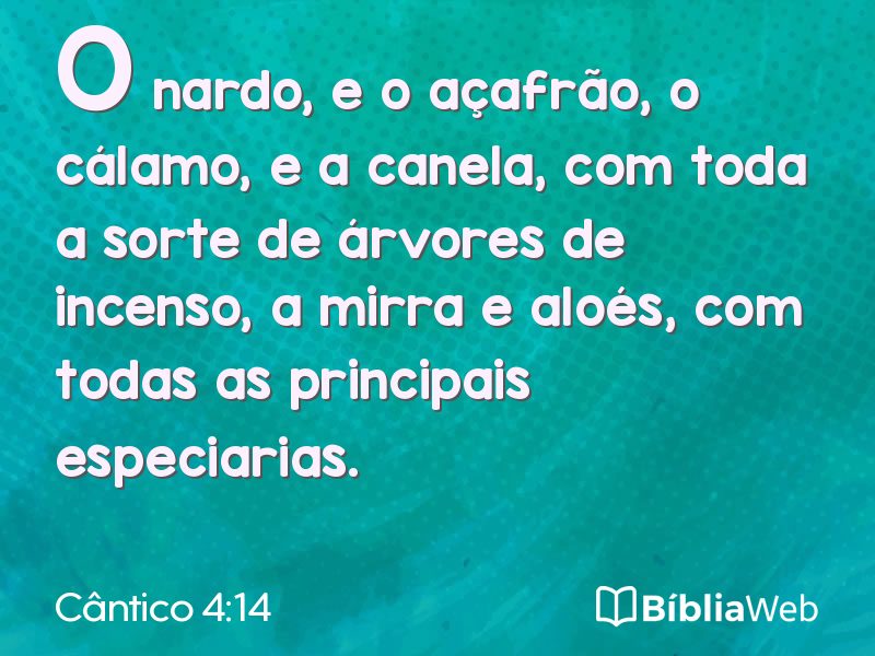 Cântico 4:14 em imagem para compartilhar