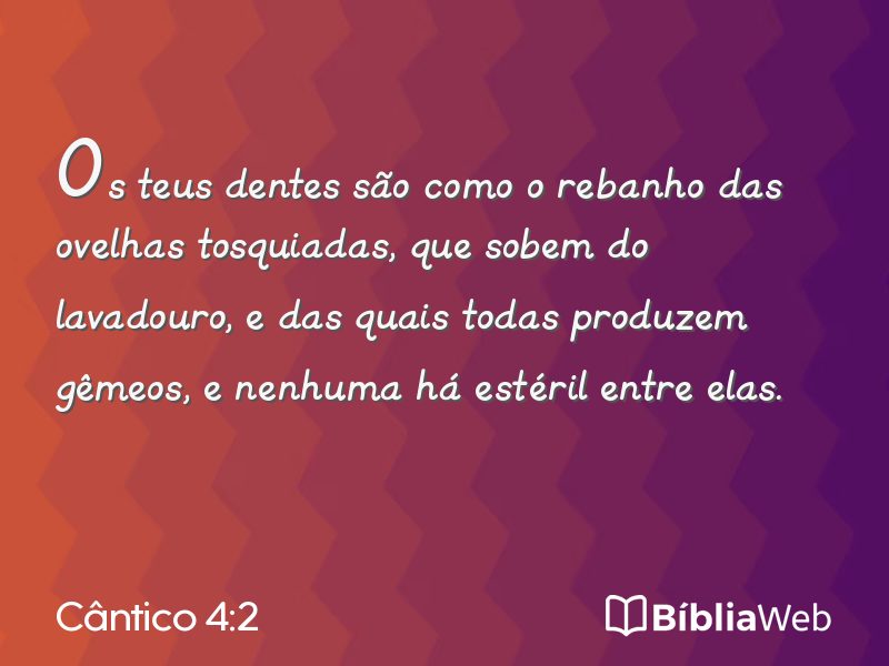 Cântico 4:2 em imagem para compartilhar