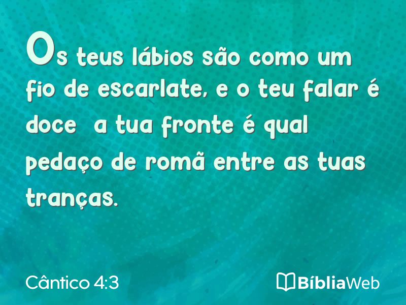 Cântico 4:3 em imagem para compartilhar