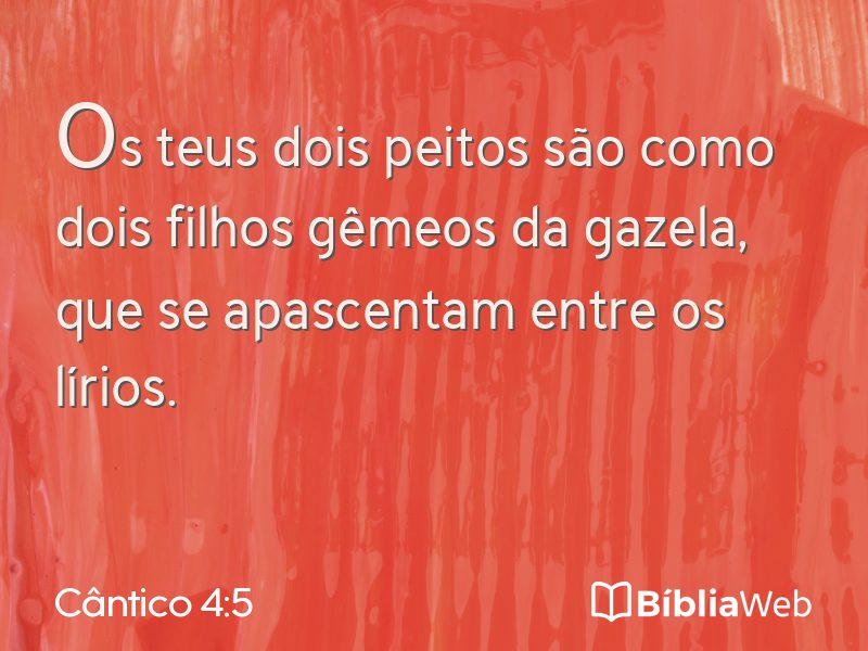 Cântico 4:5 em imagem para compartilhar