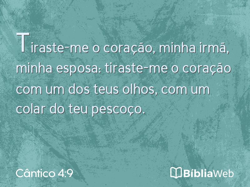 Cântico 4:9 em imagem para compartilhar
