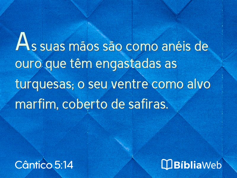 Cântico 5:14 em imagem para compartilhar
