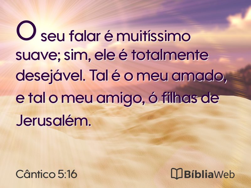 Cântico 5:16 em imagem para compartilhar