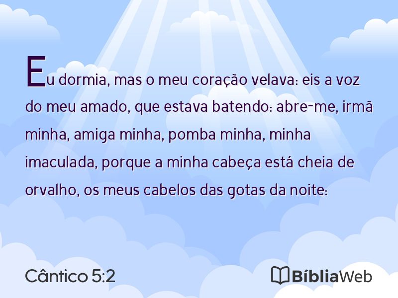 Cântico 5:2 em imagem para compartilhar