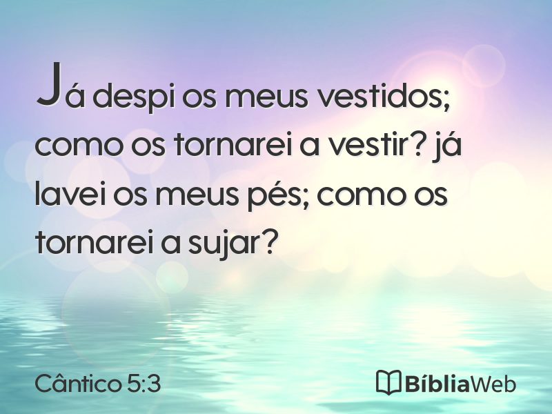 Cântico 5:3 em imagem para compartilhar