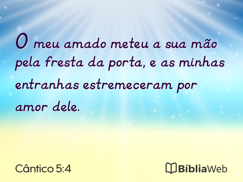 Cântico 5:4 em imagem para compartilhar