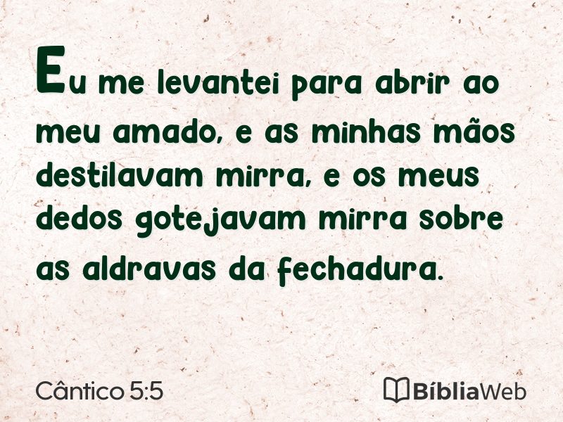 Cântico 5:5 em imagem para compartilhar