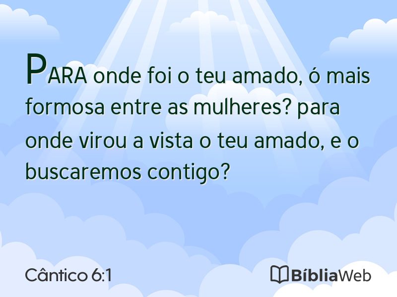 Cântico 6:1 em imagem para compartilhar