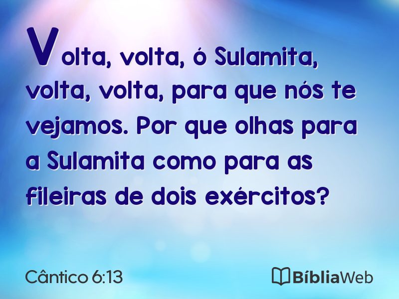 Cântico 6:13 em imagem para compartilhar