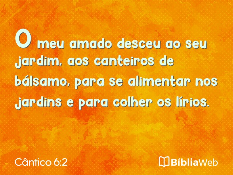 Cântico 6:2 em imagem para compartilhar
