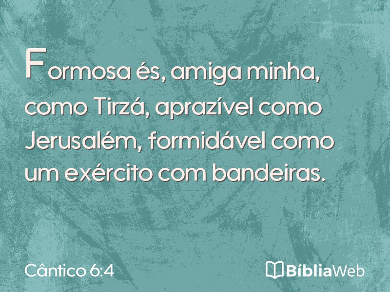 Cântico 6:4 em imagem para compartilhar