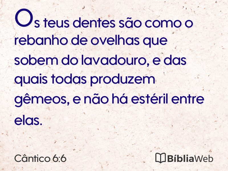Cântico 6:6 em imagem para compartilhar