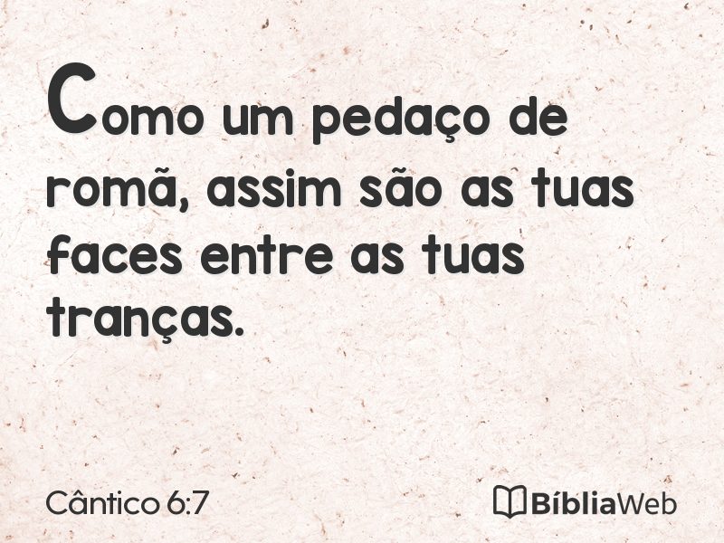 Cântico 6:7 em imagem para compartilhar