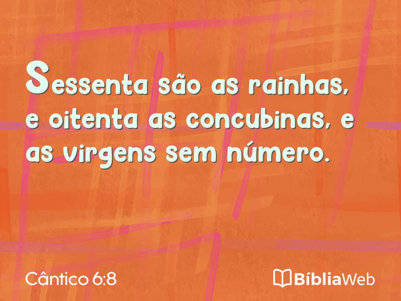 Cântico 6:8 em imagem para compartilhar
