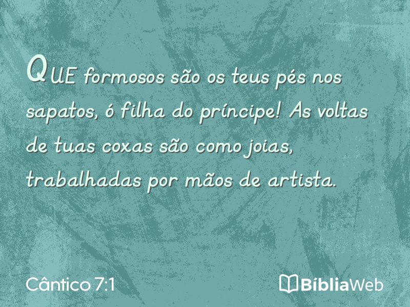 Cântico 7:1 em imagem para compartilhar