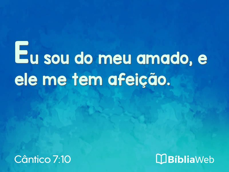 Cântico 7:10 em imagem para compartilhar