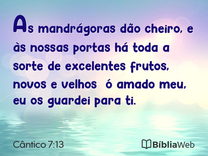Cântico 7:13 em imagem para compartilhar