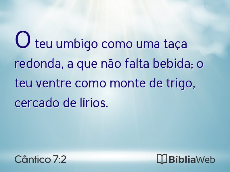 Cântico 7:2 em imagem para compartilhar