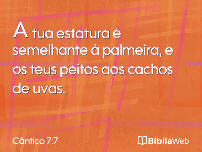 Cântico 7:7 em imagem para compartilhar