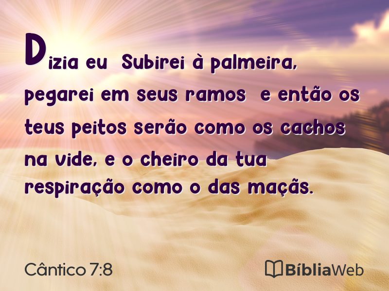 Cântico 7:8 em imagem para compartilhar