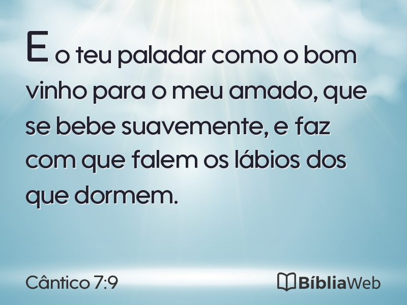 Cântico 7:9 em imagem para compartilhar