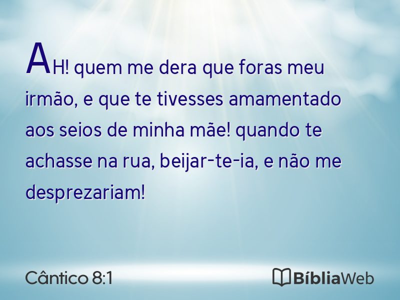 Cântico 8:1 em imagem para compartilhar