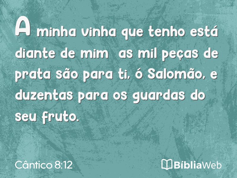 Cântico 8:12 em imagem para compartilhar