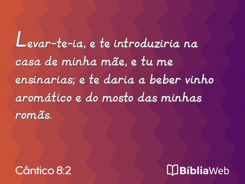 Cântico 8:2 em imagem para compartilhar