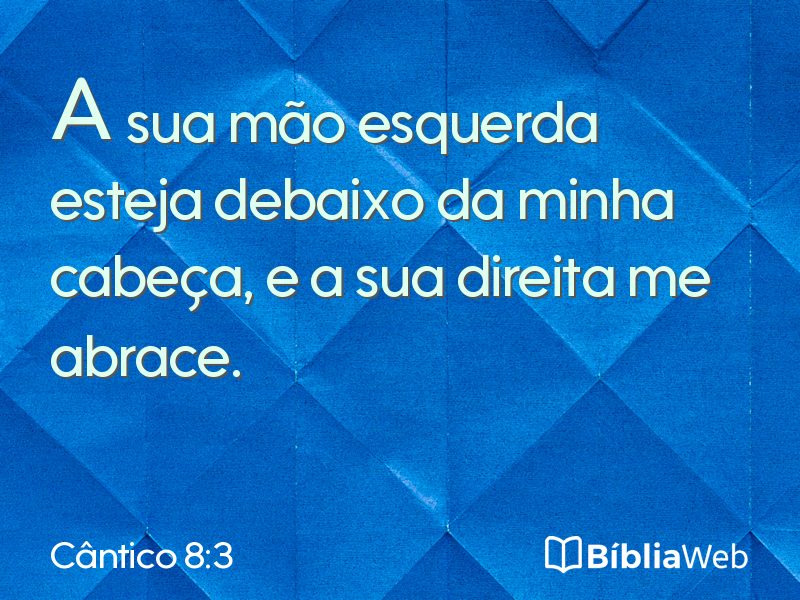 Cântico 8:3 em imagem para compartilhar