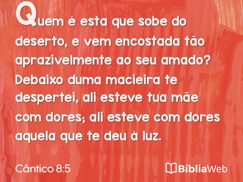 Cântico 8:5 em imagem para compartilhar