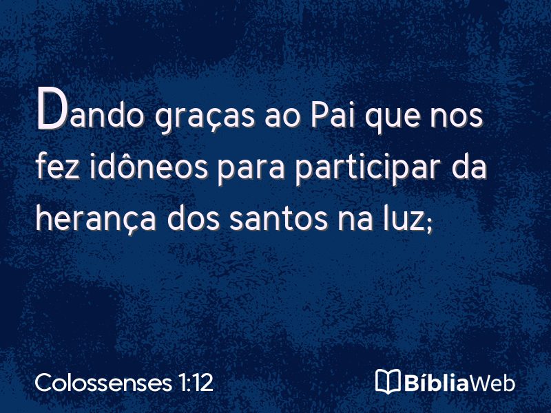 Colossenses 1:12 em imagem para compartilhar