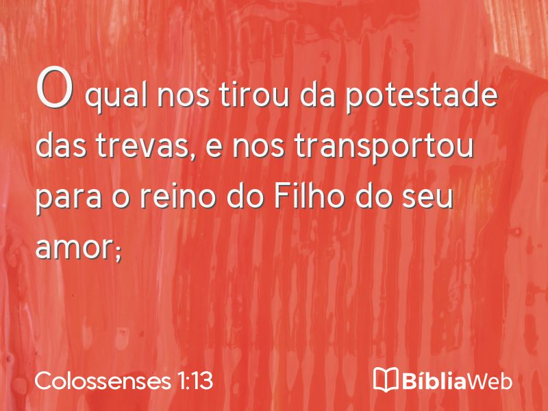 Colossenses 1:13 em imagem para compartilhar