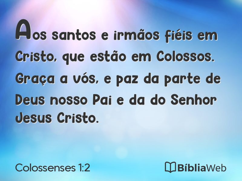 Colossenses 1:2 em imagem para compartilhar