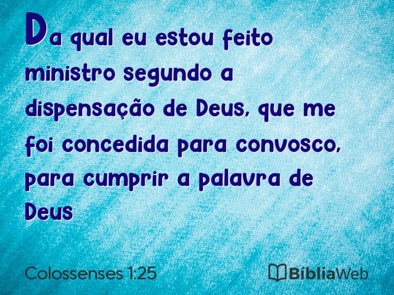 Colossenses 1:25 em imagem para compartilhar